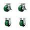 Service Caster 6'' Heavy Duty Green Poly on Metal Caster Set 2 Swivel Lock/Brake 2 Rigid, 4PK CRAN-KP92S630-PUR-GB-SLB-BSL-2-R-2 - alternate 1